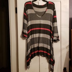 Striped Sharkbite Tee